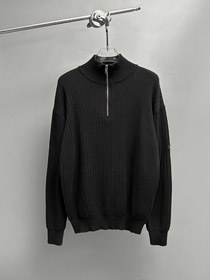 Balenciaga semi-zip stand-collar suéter de malha-5472  