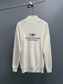 Balenciaga nova falsa duas peças de lã de malha cardigan jaqueta-5483  