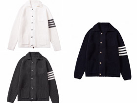 Thom Browne TB novo casaco de malha de lã-5495  