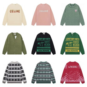 Corações cromados Gucci Armiri Novo suéter versátil-5514  