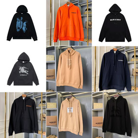 Burberry algodão suéter com capuz solto-5525  