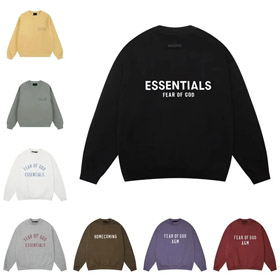 ESSENTIALS Oversized pescoço da tripulação Sweatshirt-5528  