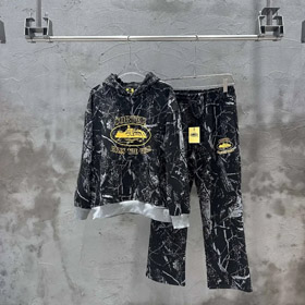 Corteiz All-over Impressão Hoodie Sweatshirt e calças Set-5531  