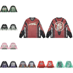 Inferno Estrela Base Camada manga longa solto afligido Sweatshirt-5533  