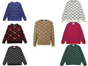 Gucci moda malha pescoço tripulação jacquard suéter-5543  