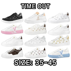 Louis Vuitton LV Low-top Respirável Anti-deslizamento Skate Sapatos-5571  