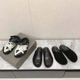 RICK OWENS/RO Megalace fechado-dedo chinelos-5597  