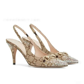 Gucci pontiagudo-dedo do pé deslizar-em saltos de estilo-5610  