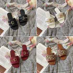 Gucci patchwork metal cavalo mulas planas-5643  