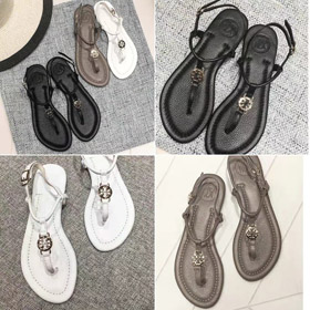 Tory Burch novas sandálias de tanga plana com fivela cintura-5667  