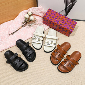 Tory Burch novas sandálias de deslizamento com alças de velcro-5674  