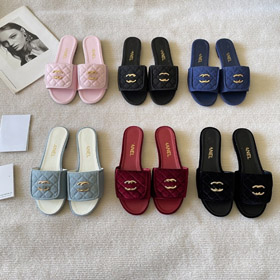 Chanel novo design slip-on sandálias com fivela decorativa-5711  