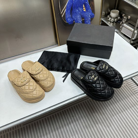 Chanel novo design mochila fivela plataforma chinelos sandálias-5712  