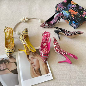 Dolce & Gabbana DG novo bordado sapatos de salto alto-5729  