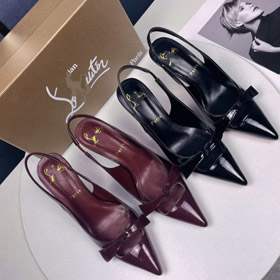 CL Lupitin novas sandálias de ponta de volta aberta com detalhe de arco-5730  