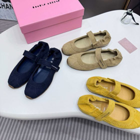 Miu Miu novo velcro elástico sapatos de balé plano-5732  