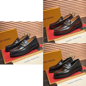 Louis Vuitton (LV) novo negócio formal slip-on sapatos de couro-5742  