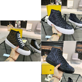 Fendi novo estilo esportes casuais sapatos de tela-5768  