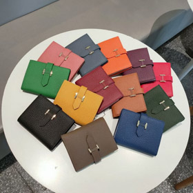 Hermès carteira bi-dobra com zíper-5782  