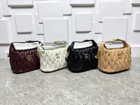 Miu Miu novo versátil plissado crossbody saco-5807  