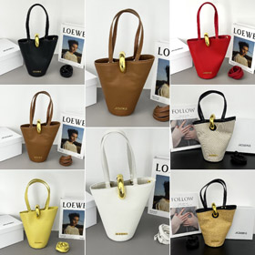 Jacquemus bolsa assimétrica com fivela de ouro-5820  