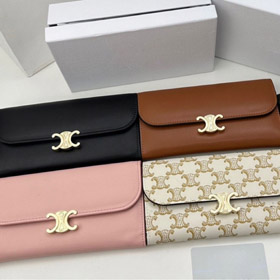 Celine nova lata com zíper longa carteira-5821  