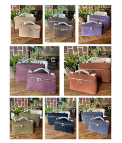 Loro Piana novo veludo almoço caixa saco crossbody saco-5834  