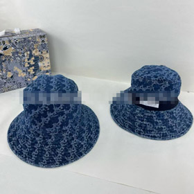 Dior novo chapéu de proteção solar em denim-5844  