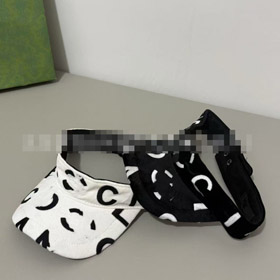 Chanel logo-impressão viseira chapéu-5848  