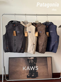 Colete de algodão leve Patagonia com capuz-5872  