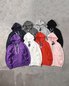 Polo Ralph Lauren multi-colorido com capuz zip-up jaqueta-5884  