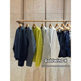 Goldwin Solotex waffle malha bordado camiseta de manga longa-5947  