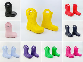 Crocs crianças meia-bezerro botas de chuva com anti-deslizante EVA soles-5967  