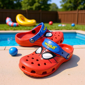 Novo Crocs Homem-Aranha Marvel colaboração clogs-5969  