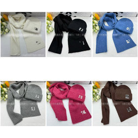 Miu Miu nova pele de coelho chapéu de malha quente e lenço set-5977  